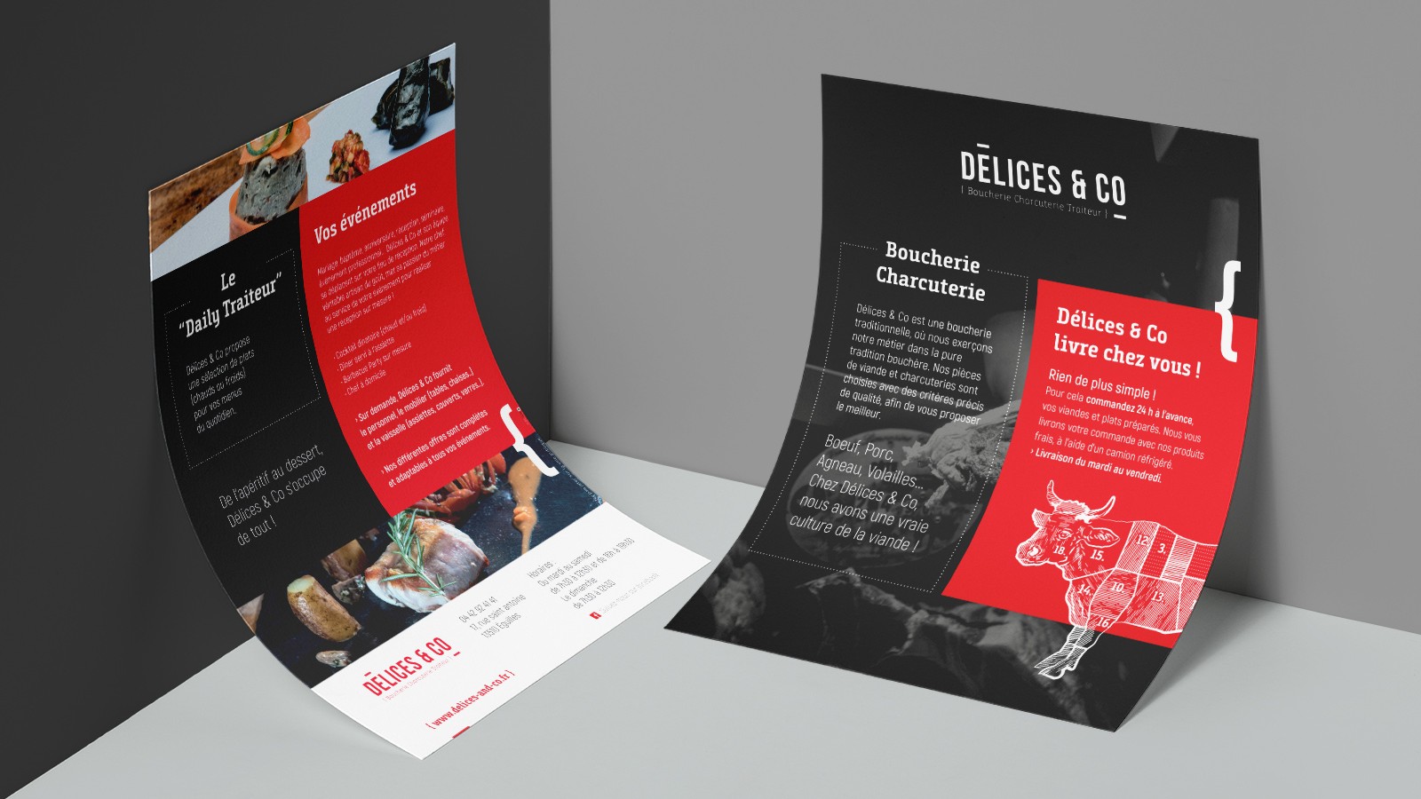 Flyer promotionnel de la Boucherie Délices & Co