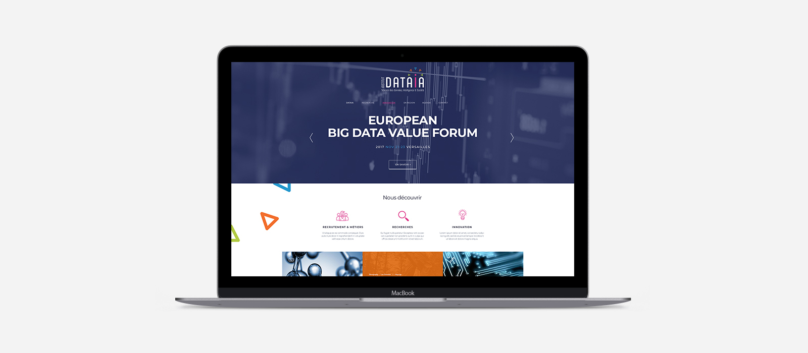 Modèle site internet - Institut DATAIA