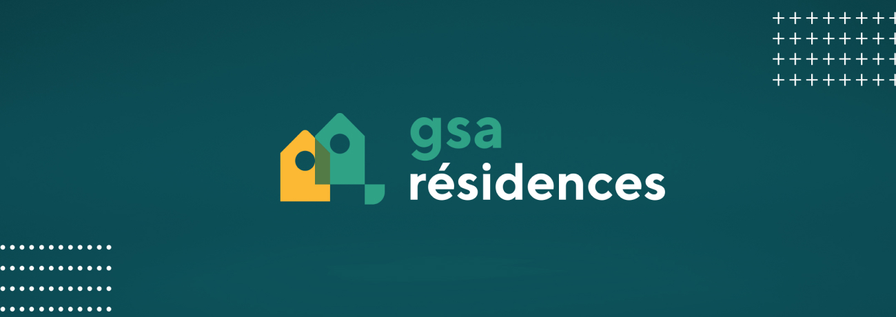 Logotype réalisé pour les résidences étudiantes GSA Résidences